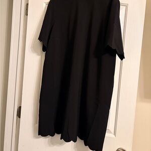 H&M Black Mini Dress scalloped edges